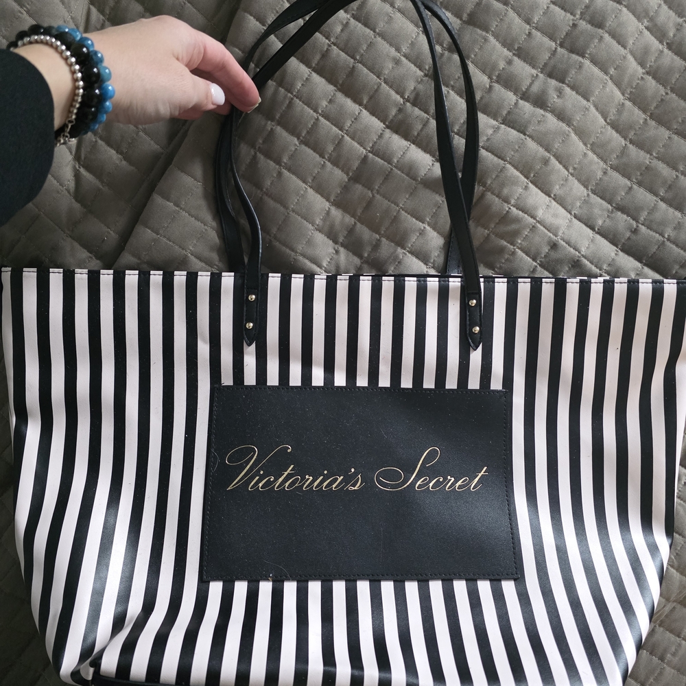 Victoria's Secret Monochrome Striped Tote